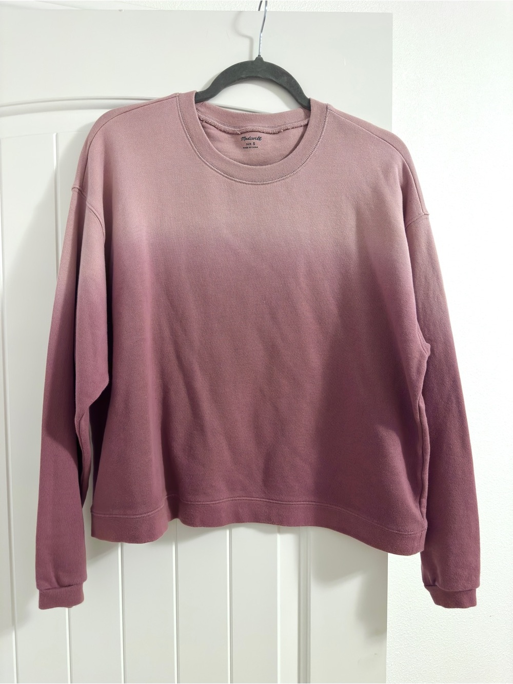 Madewell Pink Ombre 100% Cotton Sweater